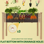 VEIKOUS Raised Garden Bed Elevated Planter Box with Drainage Holes for Herbs and Vegetables Outdoor