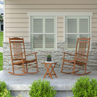 Outdoor Rocking Chair Set of 2, Chocolate
