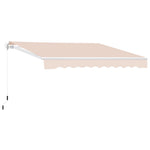 VEIKOUS 10'x8' Retractable Patio Awning Sun Shade Cover, Outdoor Shelter for Deck with Manual Crank, 96in Projection