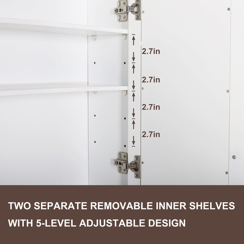 Oversized Bathroom Medicine Cabinet Wall Mounted Storage with Mirrors