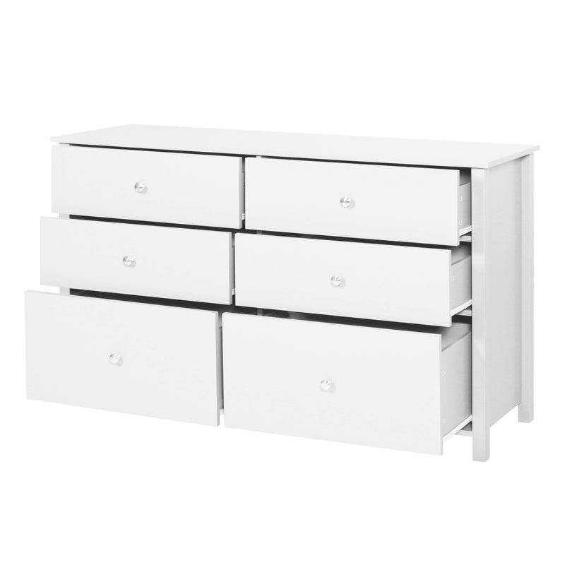 VEIKOUS Oversized Dresser Chest of 6 Drawers for Bedroom Storage, Tall  Drawer Dresser Wood Grain with Metal Knobs for Living Room, Hallway and Entryway