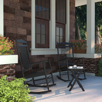 Outdoor Rocking Chair Set of 2, Black