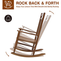 Outdoor Rocking Chair Set of 2, Chocolate