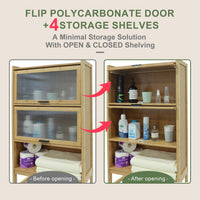 VEIKOUS Toilet Storage Cabinet for Bathroom, Bamboo Over Toilet Organizer