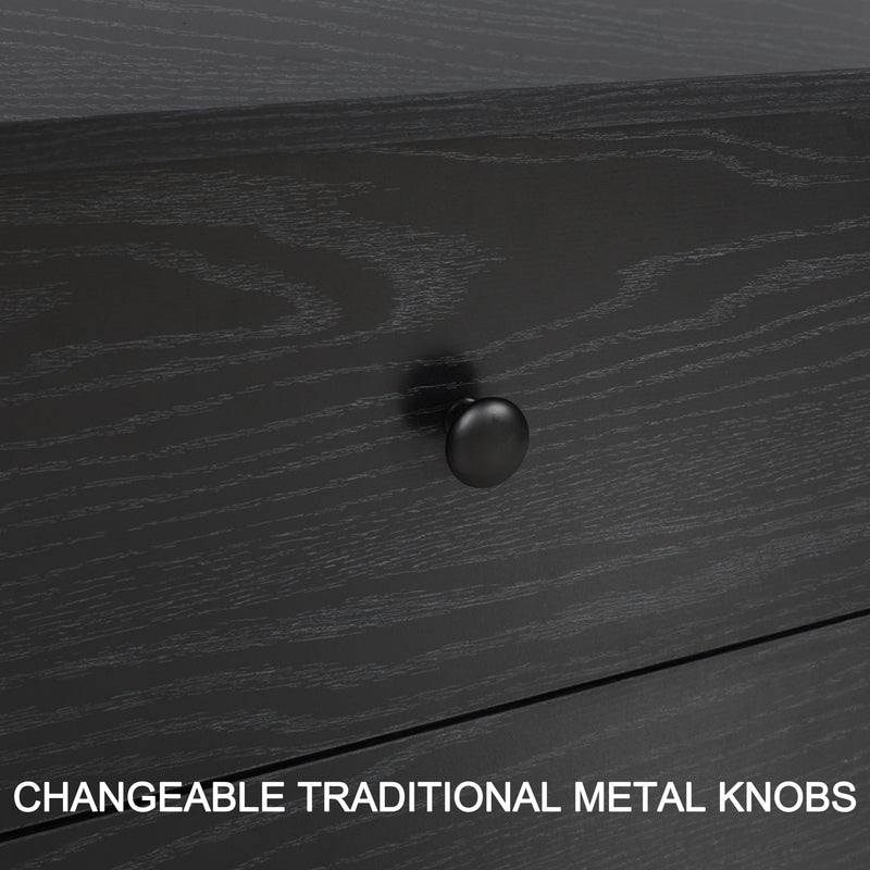 VEIKOUS Oversized Dresser Chest of 6 Drawers for Bedroom Storage, Tall  Drawer Dresser Wood Grain with Metal Knobs for Living Room, Hallway and Entryway