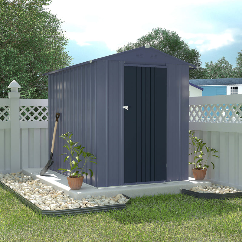 VEIKOUS Multiple Sizes Outdoor Storage Shed, Garden Metal Shed, Utility Tool Shed Storage for Backyard