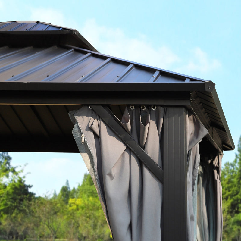 VEIKOUS 12x12 Hardtop Gazebo, Aluminum Double Top – Veikous