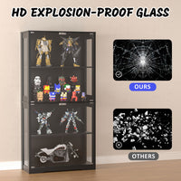 Sturdy Curio Display Cabinet with Explosion-Proof Glass Doors