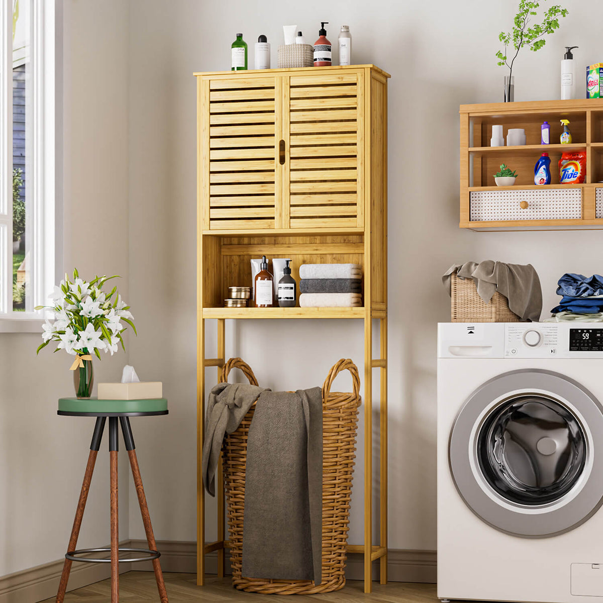 Bamboo Over the Toilet Storage