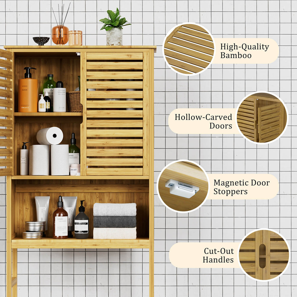 Bamboo Over the Toilet Storage