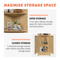 Tall Corner Cabinet with Shelves and Doors
