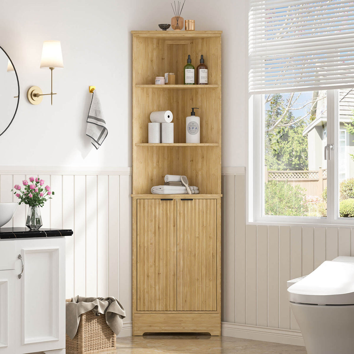 Bathroom Corner Storage Cabinet