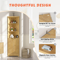 90° corner cabinet with shelves and doors