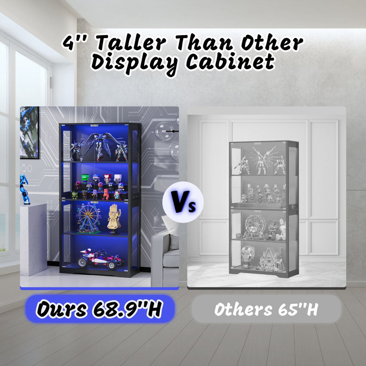 Tall Glass Display Cabinet
