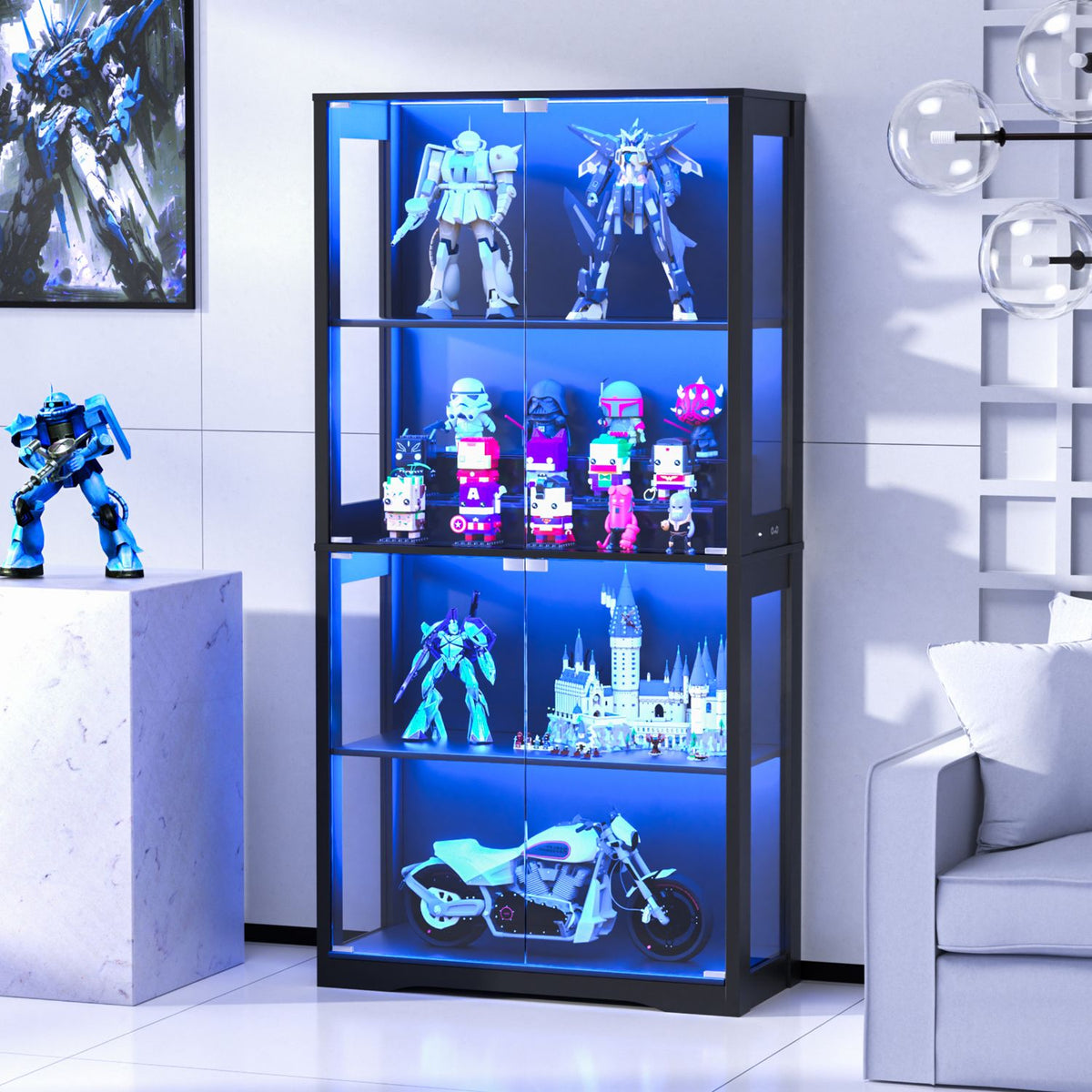 Display Glass Cabinet with Lights