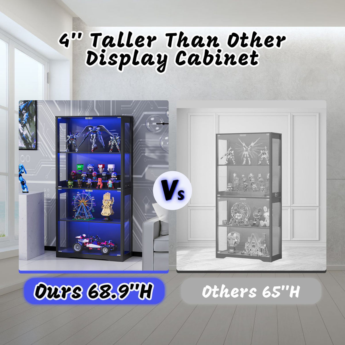 Tall Glass Display Cabinet