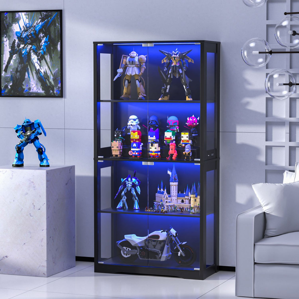 Display Glass Cabinet with Lights