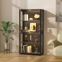 Veikous Glass Cabinet Display for Collectibles