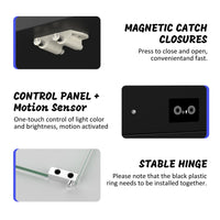 Human Body Sensor Glass Cabinet for Living Room