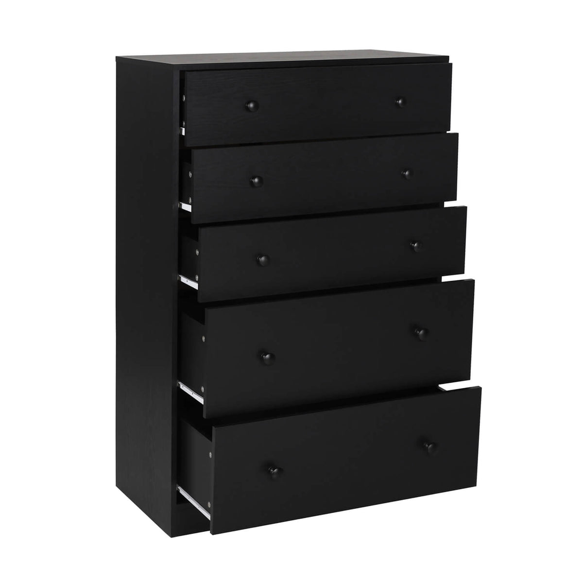 5 Drawer Chest Dresser, Black