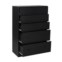 5 Drawer Chest Dresser, Black