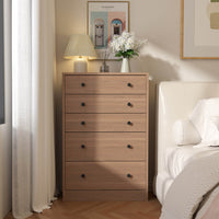 5 Drawer Chest Dresser, Burlywood