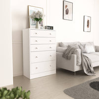 VEIKOUS 5 Drawer Chest Dresser with Oversized Drawers, Bedroom Chests for Living Room