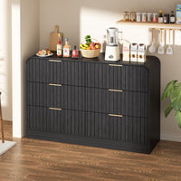 Black storage dresser, wooden 