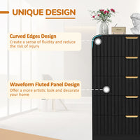 5 Drawer Chest Dresser with Oversized Drawers, Modern Design