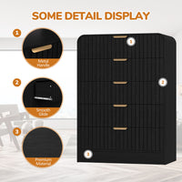 Modern fluted drawer chest for hallway