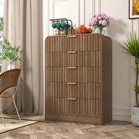 Veikous 5 Drawer Chest Dresser with Oversized Drawers, White Bedroom Chest Of Drawers for Hallway, Entryway
