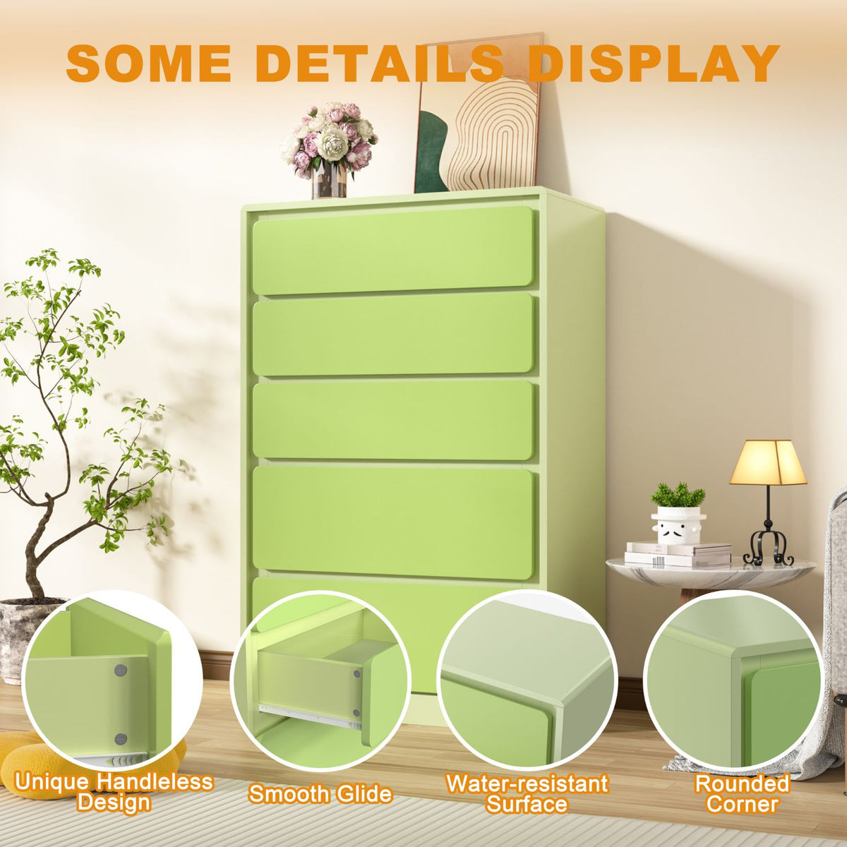 Water-resistant Bedroom Dresser 