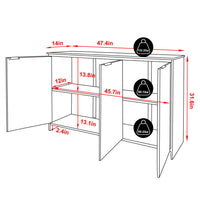 47.4 x 14 x 31.6 bamboo sideboard cabinet