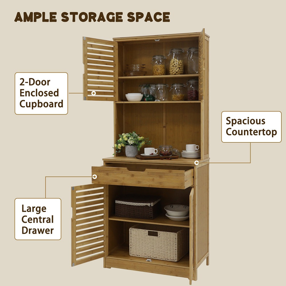 tall bamboo pantry for storage