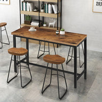 VEIKOUS Rectangular Bar Table 47“ High, Industrial Dining Table Tall Counter for Dining Room