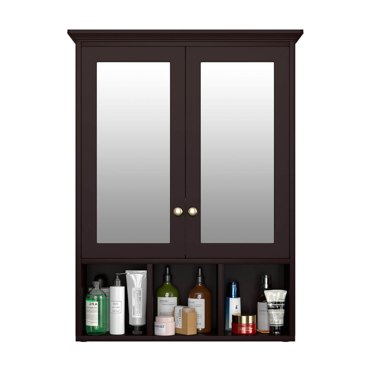 Veikous Bathroom Medicine Cabinet with Mirror, Wall Mounted Storage