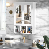 Veikous Bathroom Medicine Cabinet with Mirror, Wall Mounted Storage