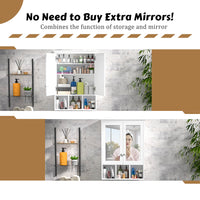 Veikous Bathroom Medicine Cabinet with Mirror, Wall Mounted Storage