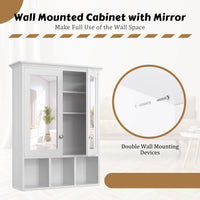 Veikous Bathroom Medicine Cabinet with Mirror, Wall Mounted Storage