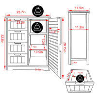 modern bath organizer, 23.7x11.9x32.5in