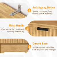 Sleek metal handles make the storage cabinet opening and closing smoothly
