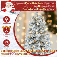 Artificial snow christmas tree