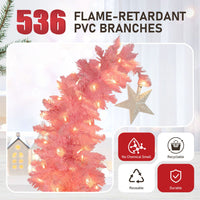 Pre-Lit Christmas Tree with Flame-Retardant PVC Branches