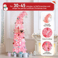 Curved Top Artificial Christmas Tree for Holiday Decoration 