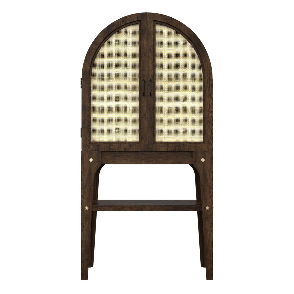 Veikous Tall Wine Bar Cabinet with Arched Top