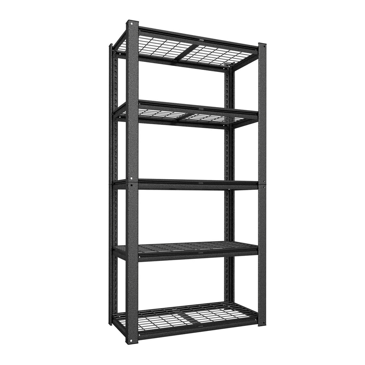 Veikous 5-Tier Heavy Duty Wire Rack, Industrial Steel Shelving for Storage, Black