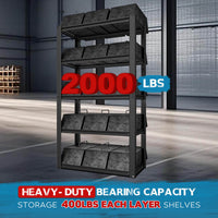 Veikous 5-Tier Heavy Duty Wire Rack, Industrial Steel Shelving for Storage, Black