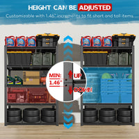 5 tier metal shelving