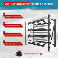 Detachable and easy to assemble adjustable shelving