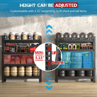 Adjustable storage rack